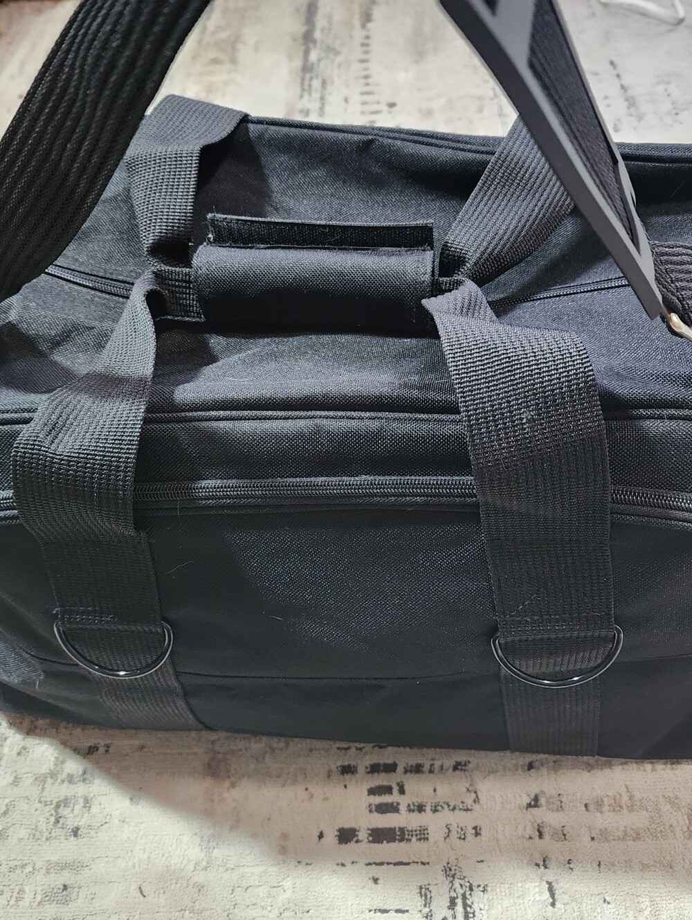 LEEDS Promo Black Travel / Duffle Bag Lightweight Canvas Gym Bag Athleisure